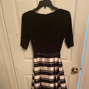 Party dress gold black and cream color